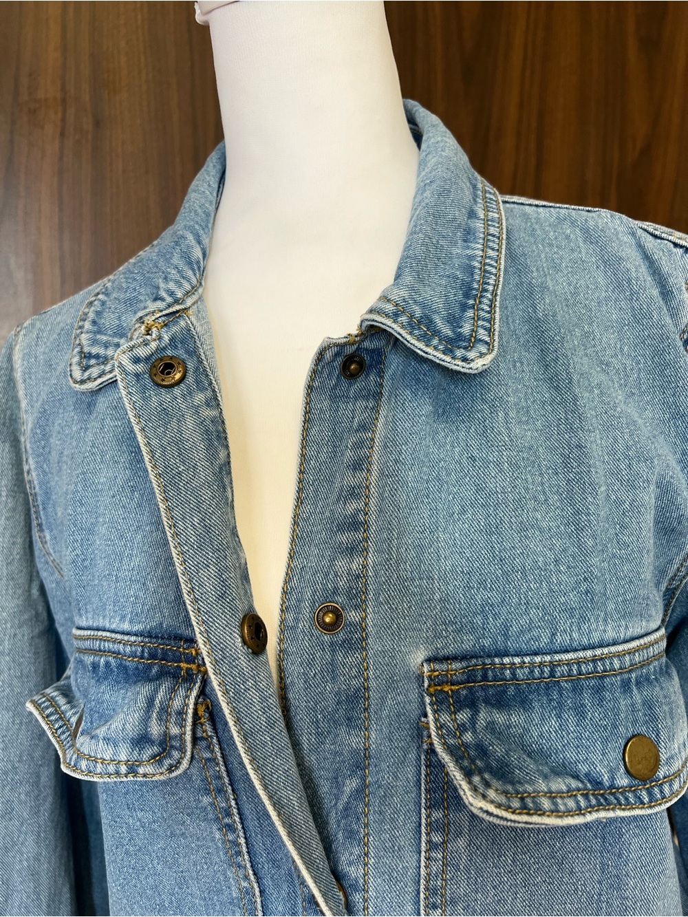 Forever 21 Light Blue Denim Romper Jacket - Picture 4 of 11